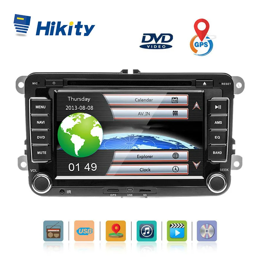 Автомагнитола Hikity 2 DIN 7 дюймов DVD GPS радио стерео плеер для Volkswagen MattwayT6 Beetle Scirocco Sharan