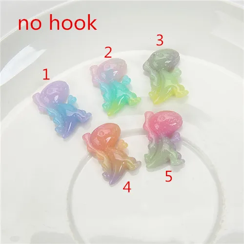 no hook 30 шт. 19*13 мм Catoon динозавр Flatback Смола Кабошон разноцветные шармы для Кулон Серьги diy - Окраска металла: no hook
