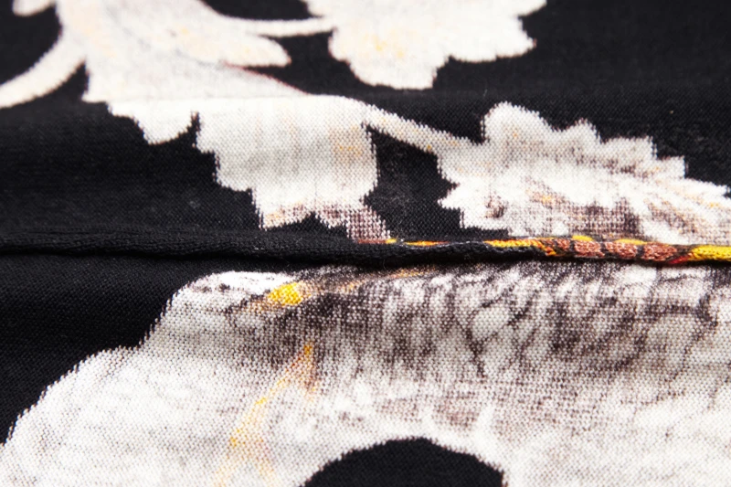 Autumn Sweater Men Jersey Clothing Black Gold Dragon Print Sweater Pullover For Men Casual Club Party Dj Clothing