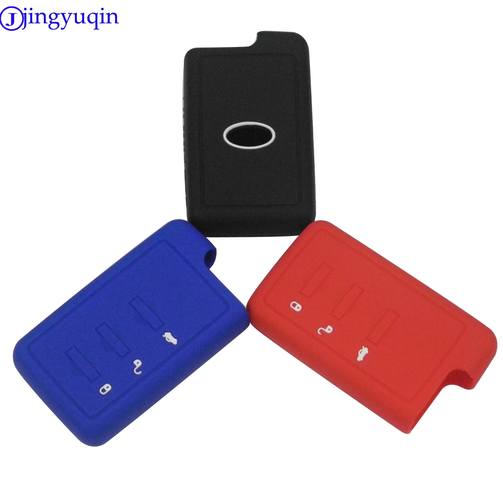 

jingyuqin silicone rubber car key cover case set shell for Subaru forester Outback Legacy 3 Buttons key