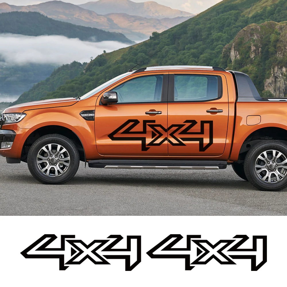 

Боковые виниловые наклейки для пикапа для Ford F150, Toyota Hilux, Dodge RAM, Chevrolet Silverado, виниловые декоративные наклейки, универсальные автомобильные акс...