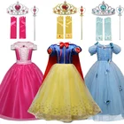Костюм принцессы для девочек для косплея, детское платье для вечевечерние на Хэллоуин, детская одежда
