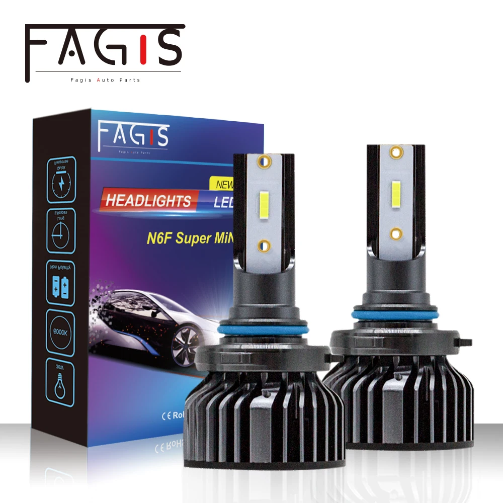 

Автомобильные светодиодсветодиодный лампы фар головного света Fagis N6F H7 LED H4 H11 HB4 9006 LED 9005 HB3 Super White 28 Вт 12 в 6000 лм автомобильные лампы светодиодный K светильник пы