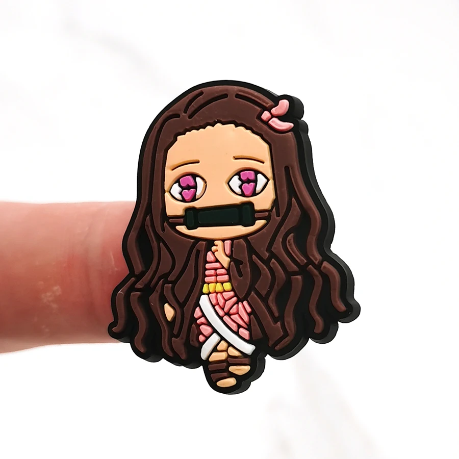 Single Sale 1pcs Japanese Anime PVC Shoe Charms Shoe Accessories Shoe Buckle Diy Wristbands Decorations For Kids Gift Croc Jibz