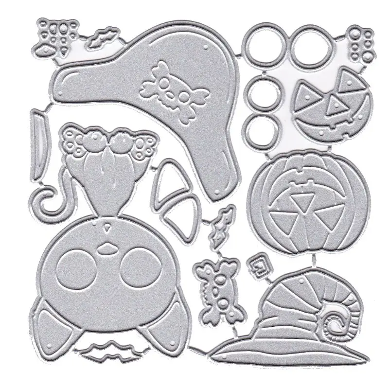 Хэллоуин кошка Тыква металлические Вырубные штампы трафарет для скрапбукинга