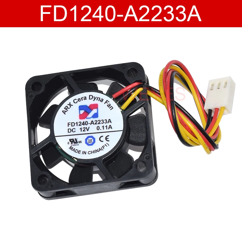 

Brand new for ARX FD1240-A2233A DC 12V 0.11A 40x40x10mm 3-wire Server Square Fan