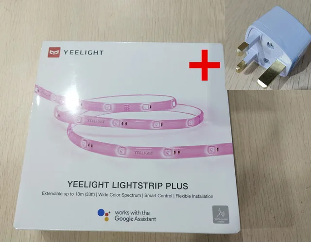 Add UK plug XiaoMi RGB светодиодный 2 м умная световая полоса умный дом для Mi Home приложение WiFi работает с Alexa Google Home Assistant 16 миллионов красочных - Цвет: Add UK plug