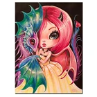 Алмазов картина мультфильм Алмазная мозаика для девочек распродажа 5D Алмазная вышивка дракон Стразы картины Кристальное мозаичное A1263