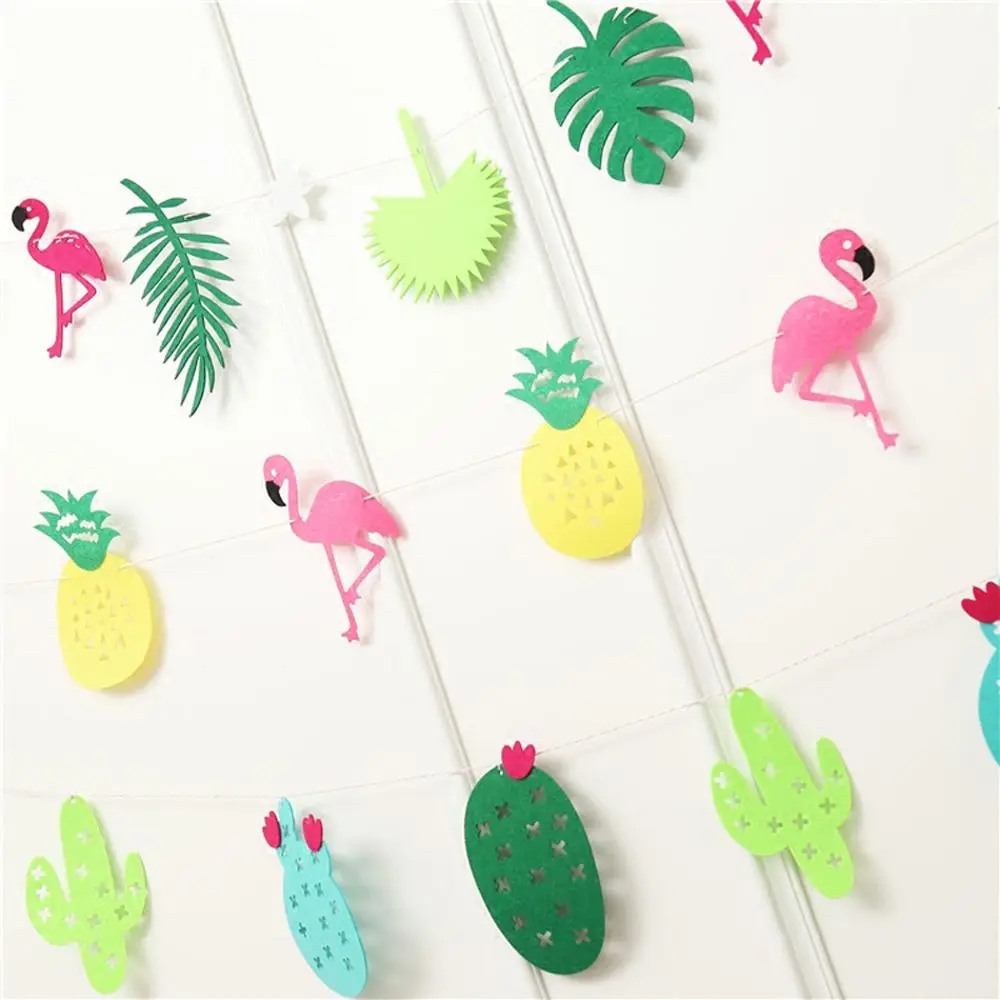 Сделай сам баннеры для тропической вечеринки пляжные Гавайские листья джунглей