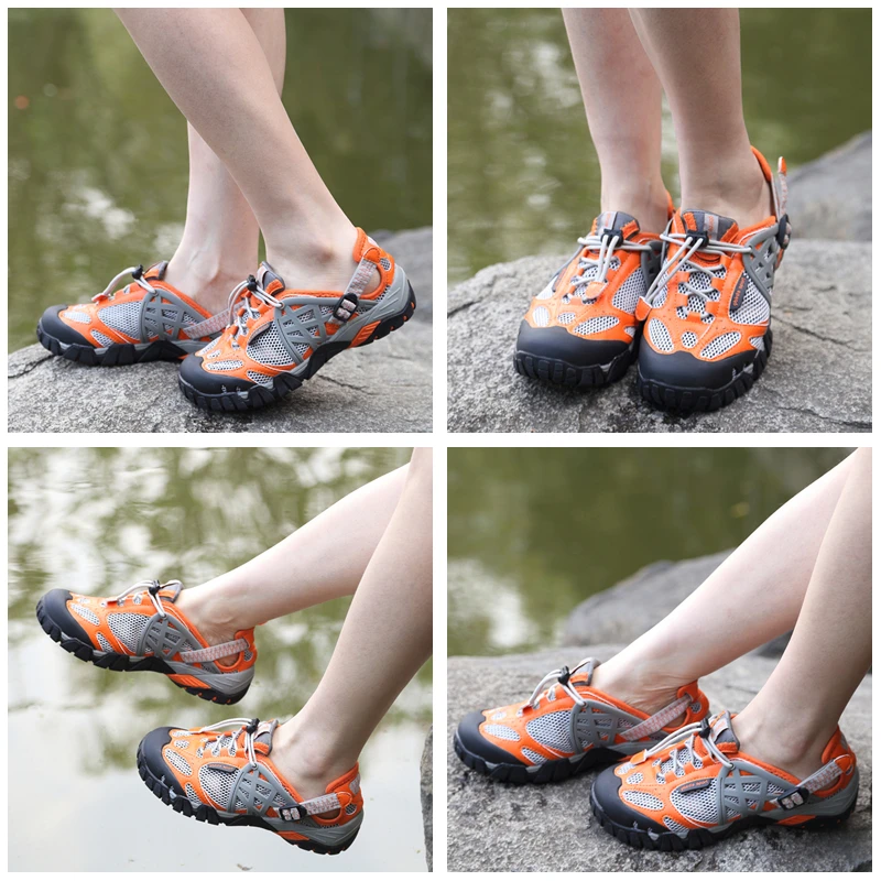 Женская летняя походная обувь Уличные кроссовки Дышащая Спортивная Большие