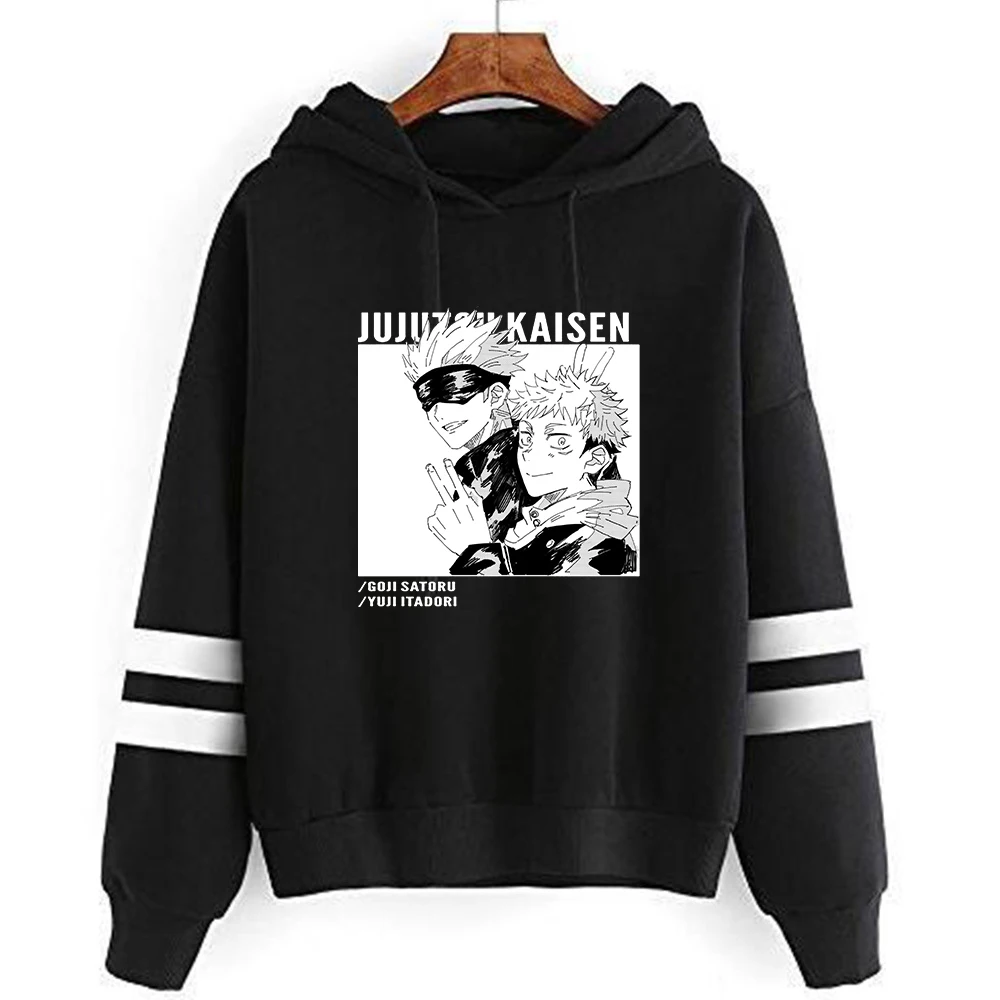 

Jujutsu Kaisen Japan Satoru Gojo Print Hoodies Unisex Loose Oversize Clothing Warm Fleece Sweatshirts Cartoons Casual Tracksuit