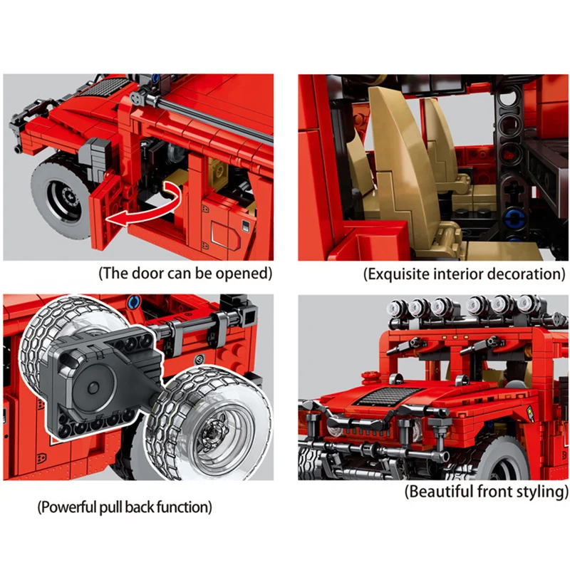 

Off-road vehicle model 8501 Hanma building block car boy assemble small particle building block toy boy birthday gift