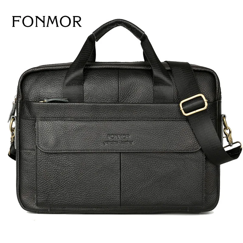 Мужской портфель из натуральной кожи FONMOR Новая высококачественная модная