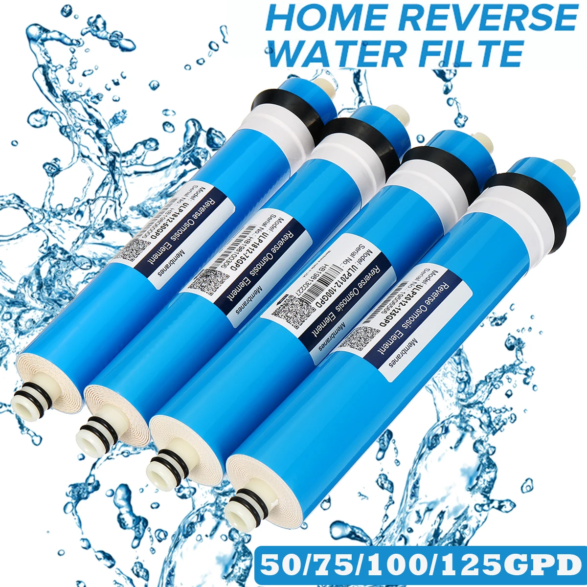 50/75/100/125GPD Home Kitchen Reverse Osmosis RO Membrane Replacement Water System Filter Water Purifier Water Filtration system
