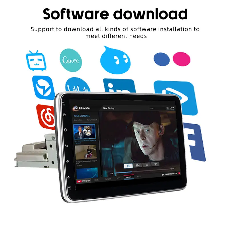 Автомагнитола 1 din 10 дюйма android 9 Гб + 16 ГБ GPS-навигация MP5 Wi-Fi 4G двойной USB Bluetooth MirrorLink