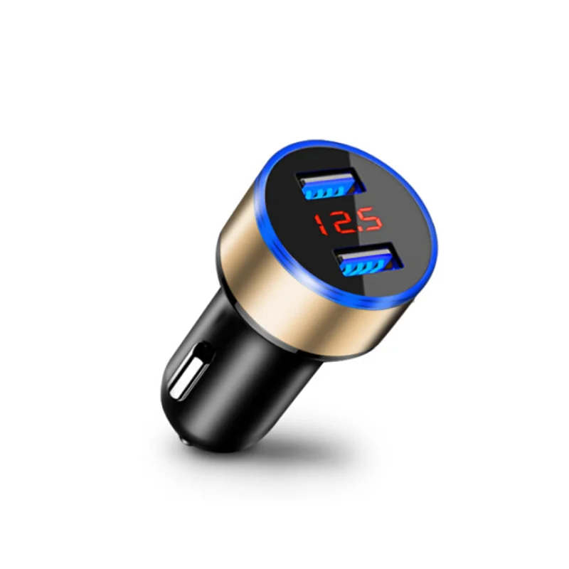 Золотой Зарядных порта USB для автомобиля светодиодный телефон Зарядное устройство авто аксессуары для Volvo xc60 S60 s40 S80 V40 V60 v70 v50 xc40 c30 XC90 s90 v90 xc70 - Название цвета: Золотой