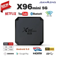 x96 mini 5g amlogic s905w4 android 9 0 tv box quad core 2gb ram 16gb rom 4k smart set top box media player x96mini 1gb 8gb