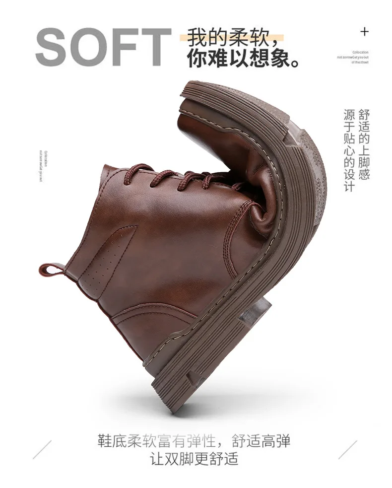 

Coturno Women Martins Leather Shoes High Top Fashion Winter Warm Snow Shoes Dr. Motorcycle Ankle Boots Couple Unisex Doc Boots