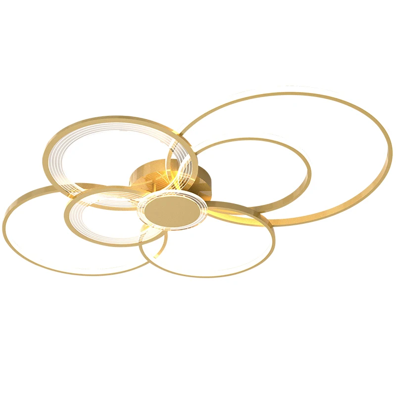 

Gold&Black Modern LED Chandelier Lustre For Living Room Light Bedroom Dining room Acrylic Ceiling Chandelier Lighting Luminaire