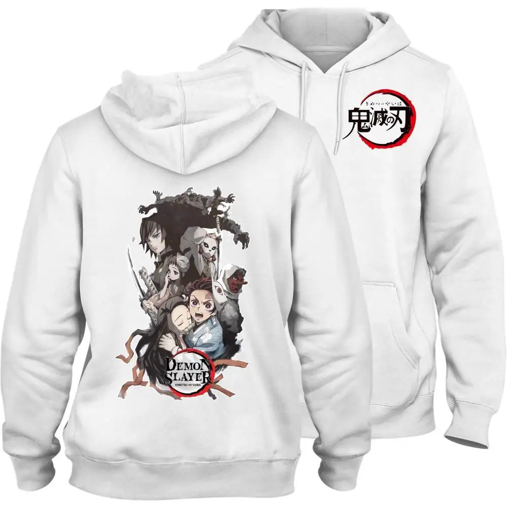 

Demon Slayer Kamado Tanjirou Cartoon Trendy Fleecy Hooded Sweatshirt With Pocket Hoodie Leisure Unisex Sweater