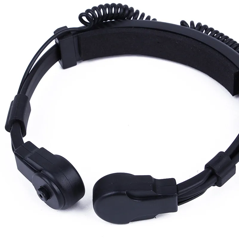 FBI Heavy Duty Tactical Military Throat Mic Headset For Motorola  Gp328 Gp340 Gp360 Gp380