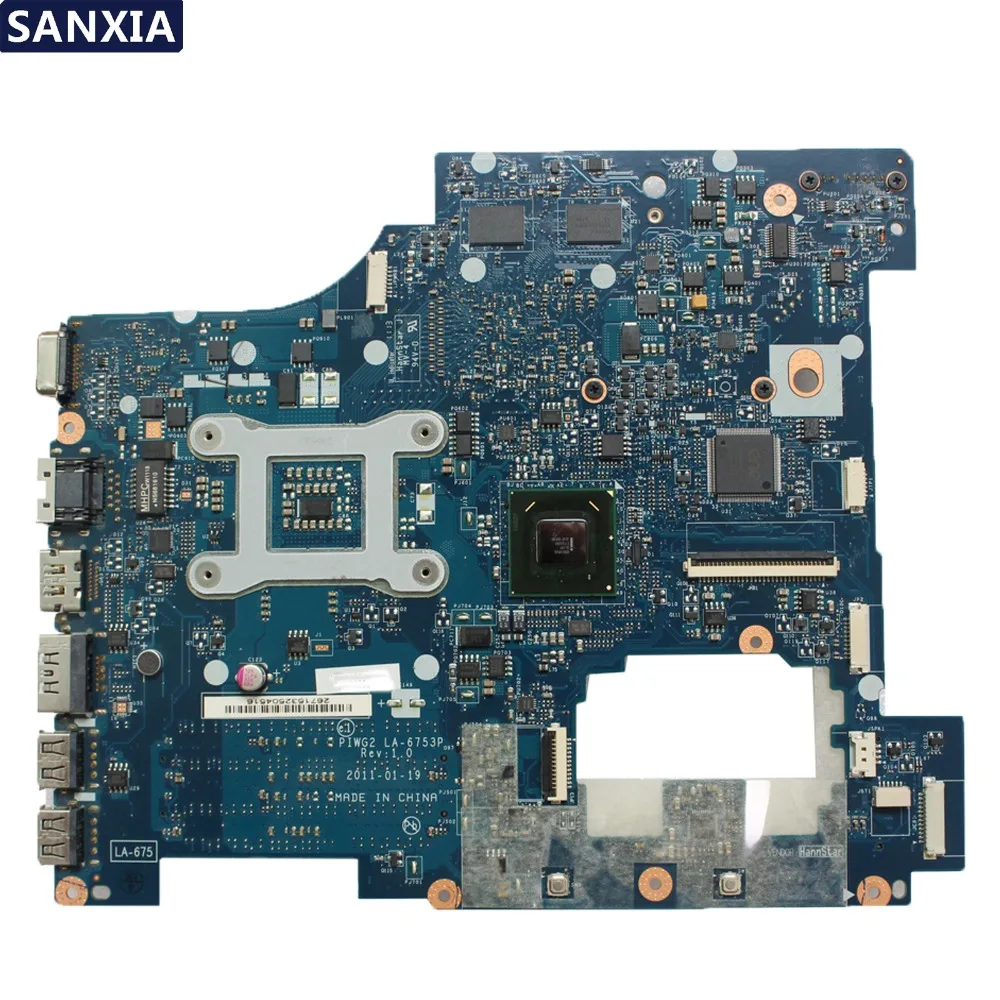 KEFU PIWG2 LA-6753P материнская плата для ноутбука Lenovo G570 тест оригинальная HM65 DDR3 |