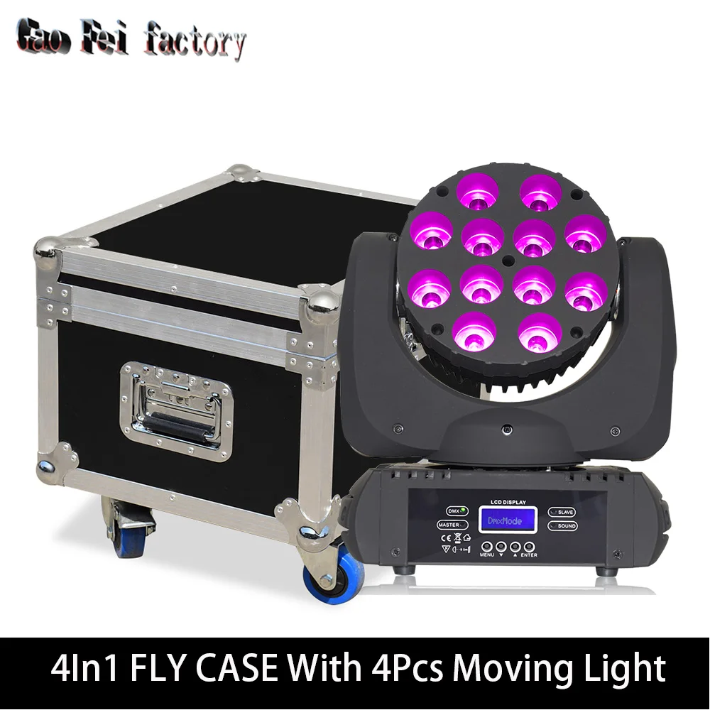 F светильник чехол с движущейся головкой 12X12W 4In1 RGBW Led Лира стирка DMX точечный луч