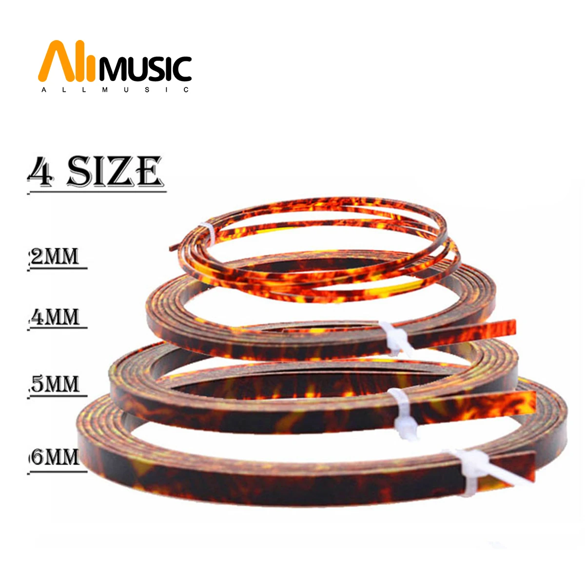 

Colorful Celluloid 6/5/4/2 mm Width Guitar Binding Purfling 5 Feet Length Red Tortoise shell