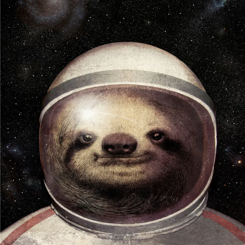 

Cartoon Animal Fox Painting Core Astronaut Picture Living Room Poster Printing Bedroom No Frame Decoration Picture Wall Arts