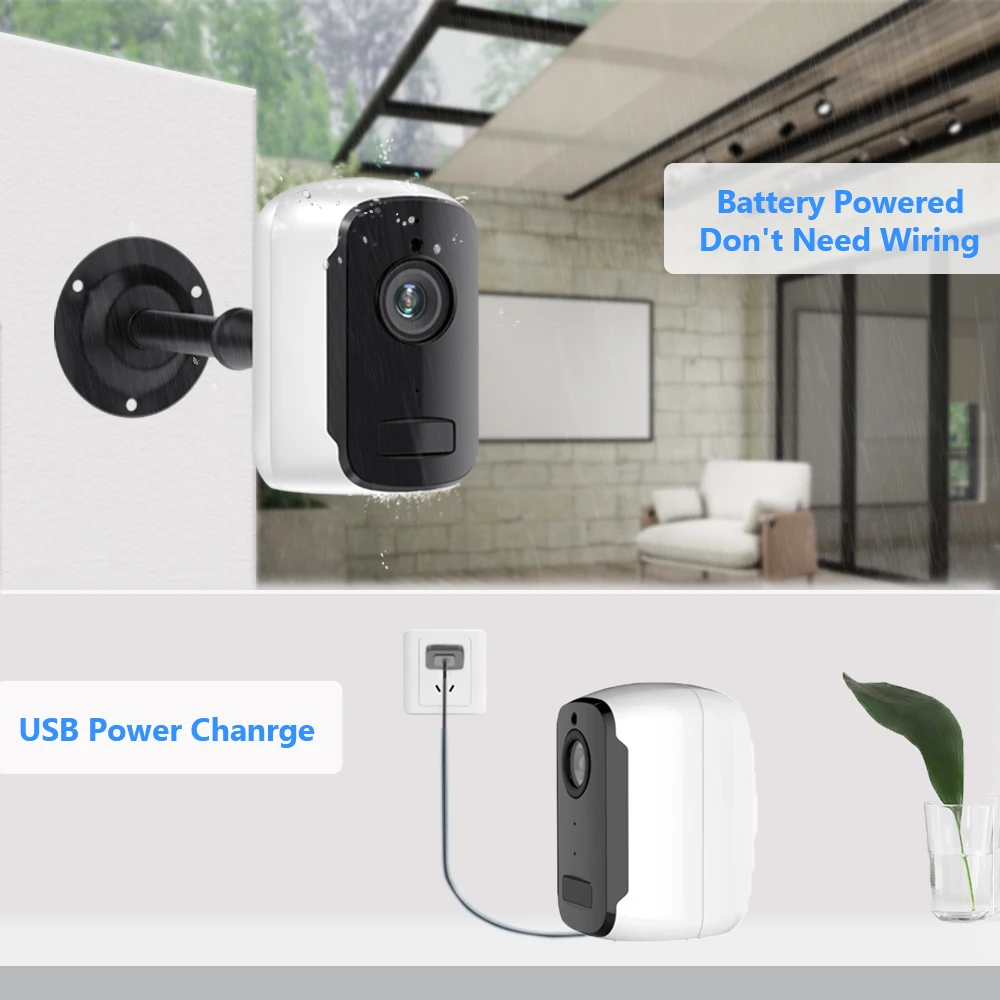 Беспроводная IP-камера видеонаблюдения 1080P HD Wi-Fi с датчиком движения - купить по