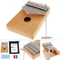 17 keys kalimba thumb piano single board pine body mbira mini piano keyboard musical instruments for gift