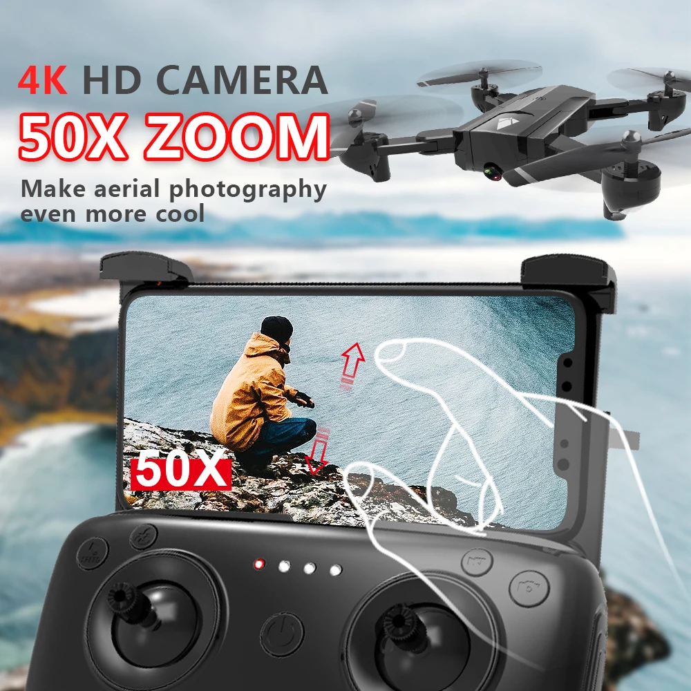 Квадрокоптер Радиоуправляемый SG900 50x зум камера 4K HD 22 минуты полета|Квадрокоптеры