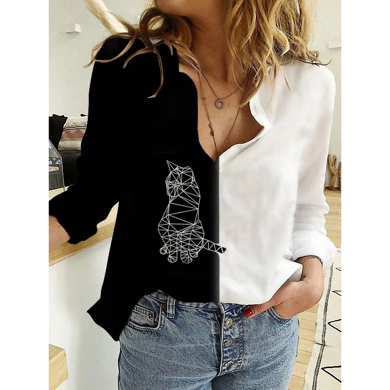 Женские однобортные рубашки с цветочным принтом блузка в стиле Харадзюку С