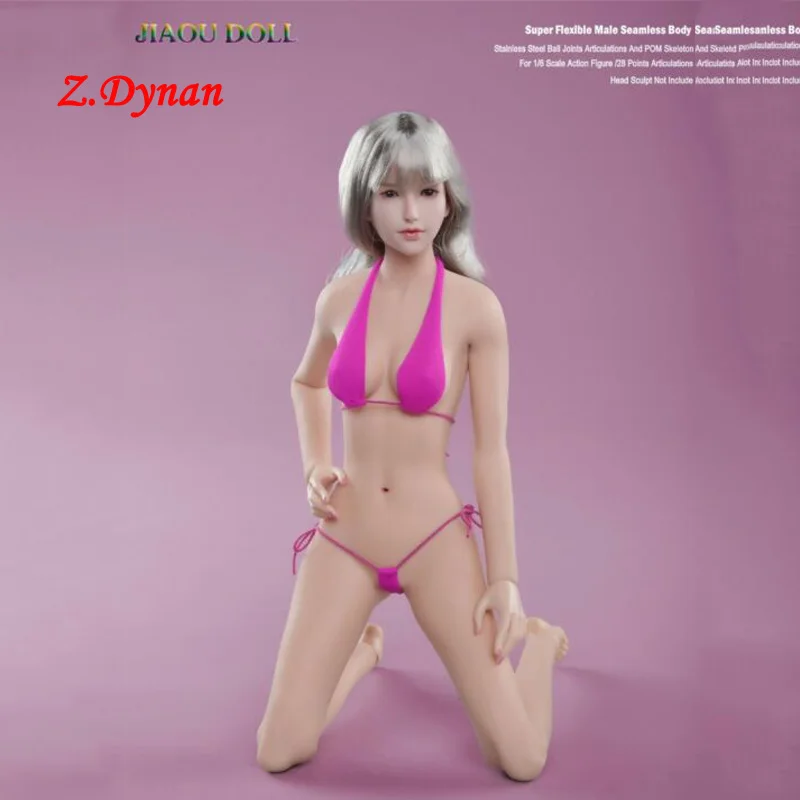 

JIAOU doll 1/6 Small Breast Thin Slim women Body Suntan/Pale/Tan Skin Rubber Female Action Figure No Head