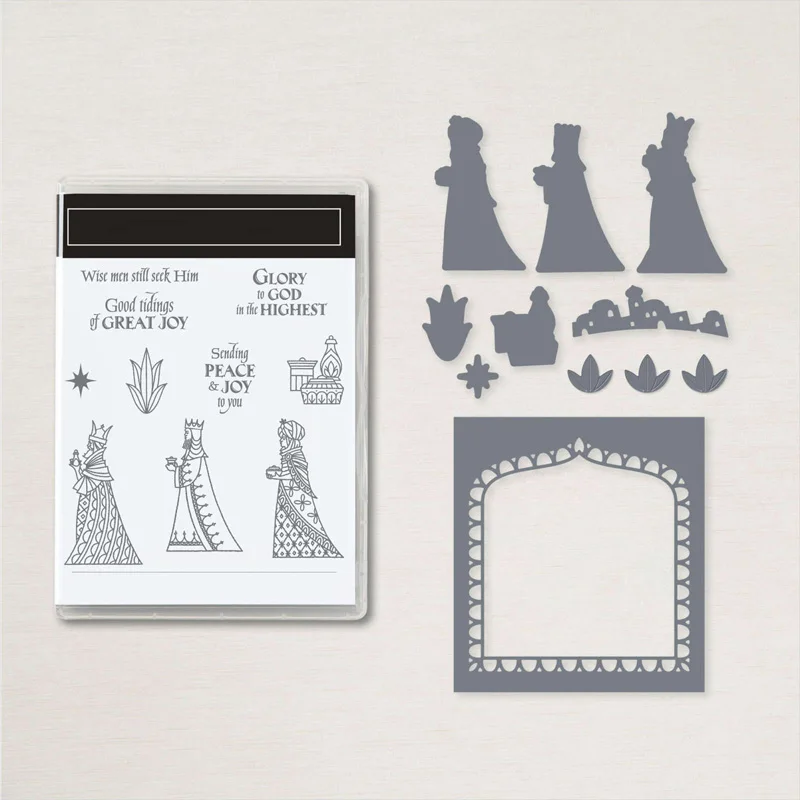 

Clear Stamps And Metal Cutting Dies Grand Scene King Peace For DIY Scrapbook Photo Album Craft Card 2021 New