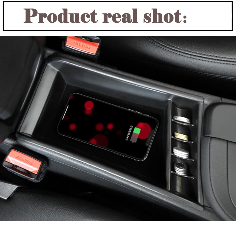 Беспроводное зарядное устройство для BMW QI умный держатель телефона ящик хранения