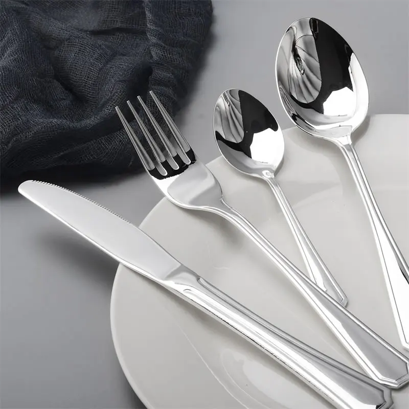 Высококачественный посеребренный столовый набор кухонных столовых приборов