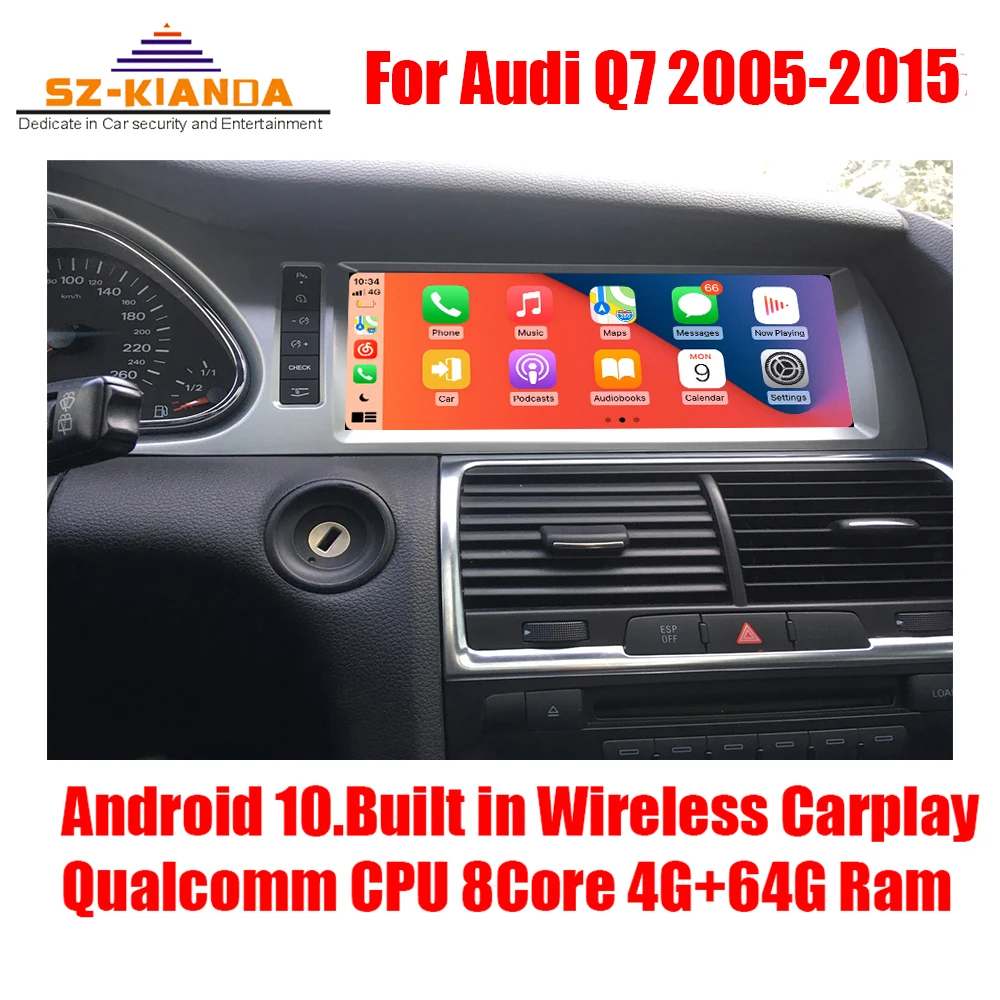 Android 10 автомобильный мультимедийный плеер для Audi Q7 4L 2005 ~ 2015 GPS навигация радио