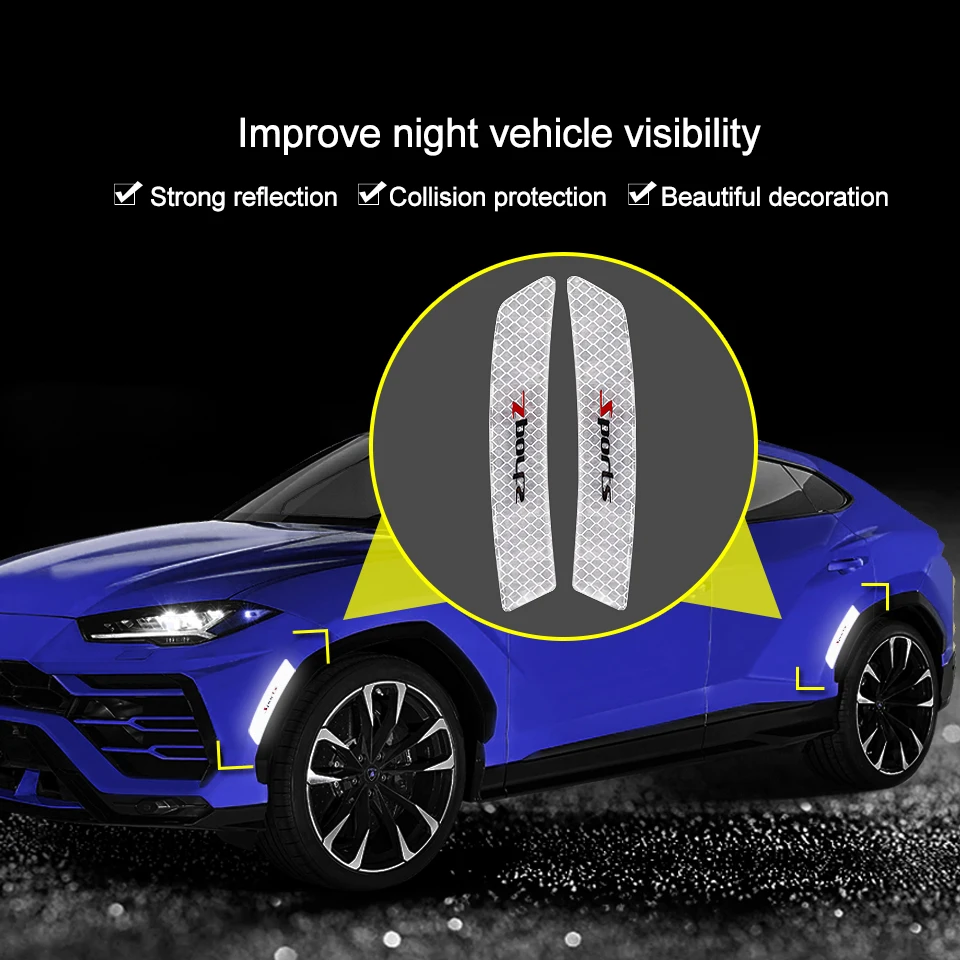 Автомобильный колесный отражательный бампер устойчивый к царапинам стикер