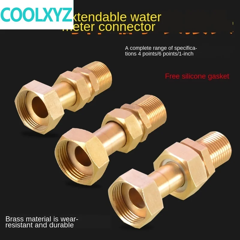 Медное соединение выдвижное от 1 до 3/4 дюймов дюйм счетчика воды внутри и снаружи