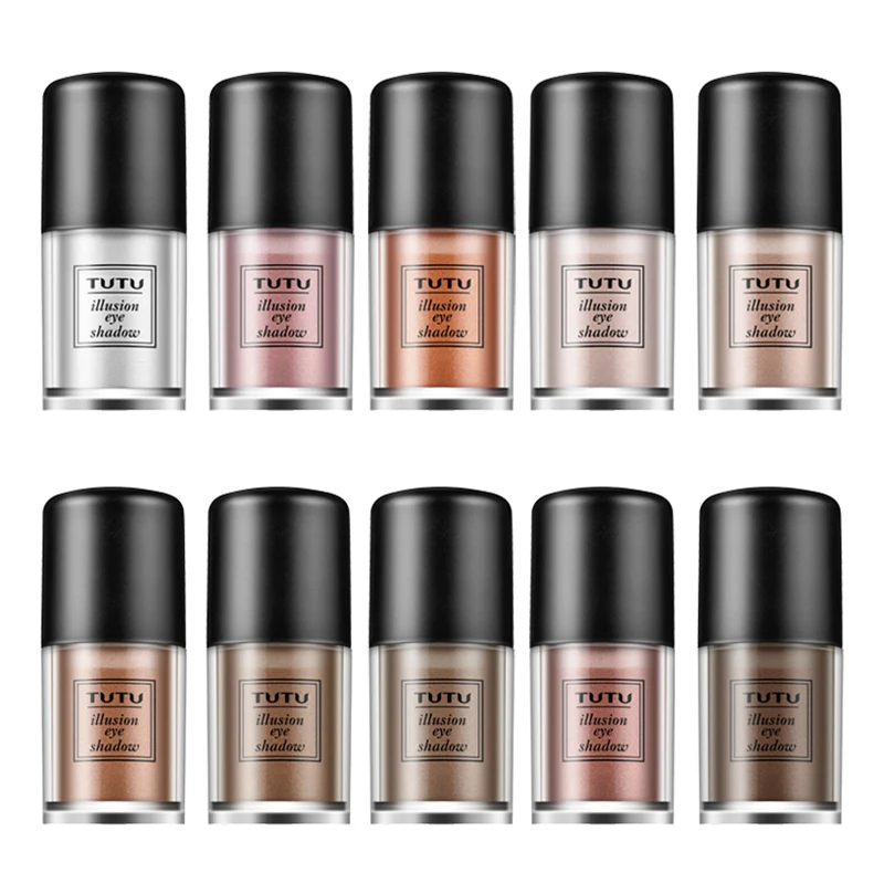 Блестящие тени для век TUTU пудра макияжа минеральный хайлайтер одноцветные