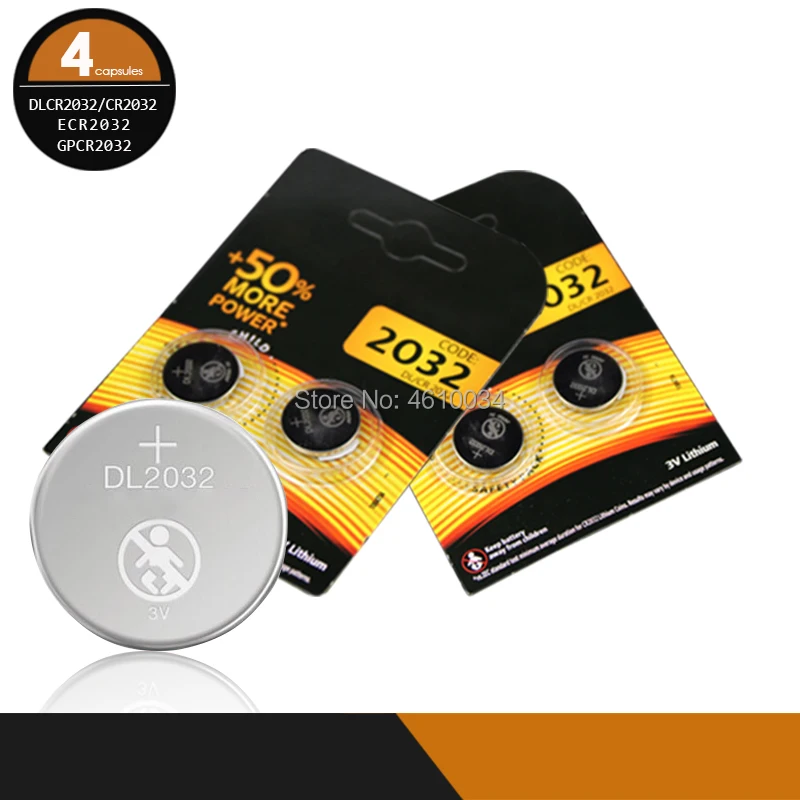 4 шт. оригинальный cr 2032 абсолютно новый аккумулятор для DURACELL cr2032 3 в кнопочные