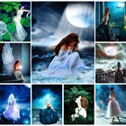 Распродажа, 5D алмазная живопись сделай сам, пейзаж, женщина, Набор для вышивки крестиком, полная вышивка, мозаика, искусство, картина стразы, Декор