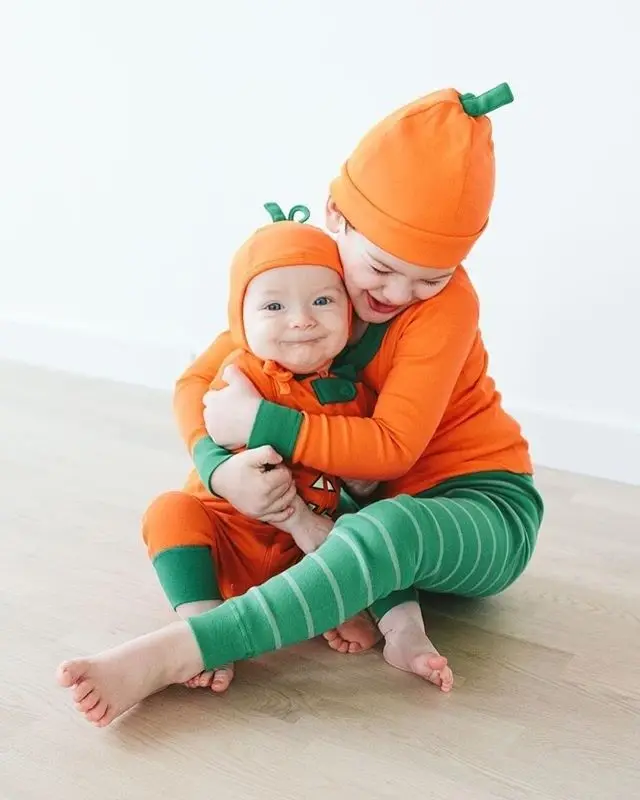 

Halloween Family Pajamas Mom Dad Children Matching Clothes 2019 Parent-child Pumpkin Print Sleepwear Fashion Halloween Homewear