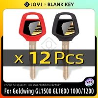12pcs blank key motorcycle replace uncut keys for honda goldwing gl1200 gl1000 gl1500 gl 1500 1000 1200 2001 2011 gl1800 1800