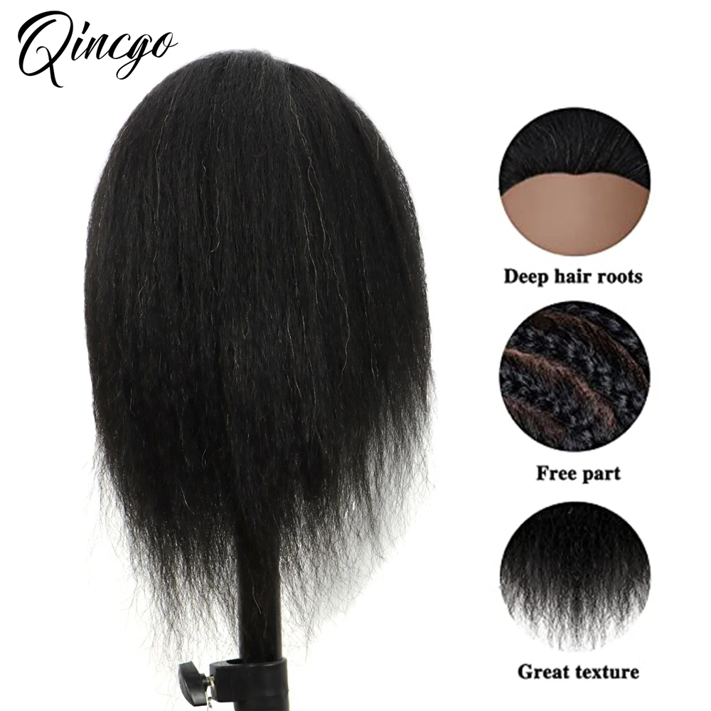 Голова манекена с человеческими волосами и подставкой для парика Штатив красоты