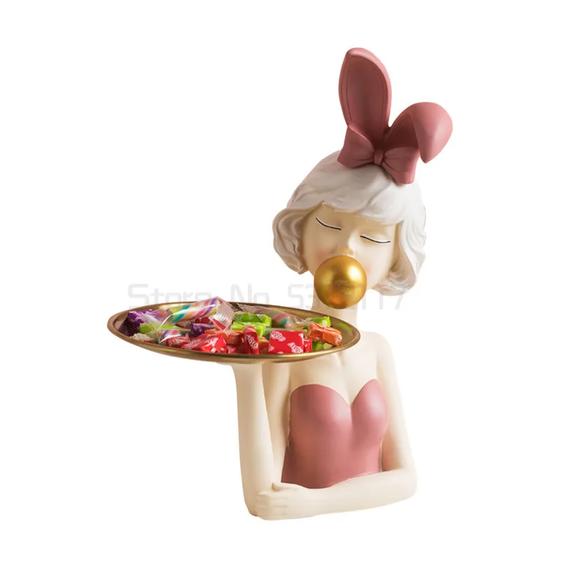 

Статуэтка сказочной девочки из смолы, персональная скульптура для украшения дома, гостиной, стола, современные домашние аксессуары, Рождес...