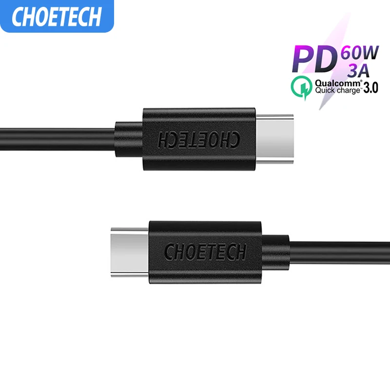 CHOETECH USB C кабель для samsung S8 Xiaomi C to C кабель 3A Быстрая зарядка данных для samsung, huawei, MacBook Pro