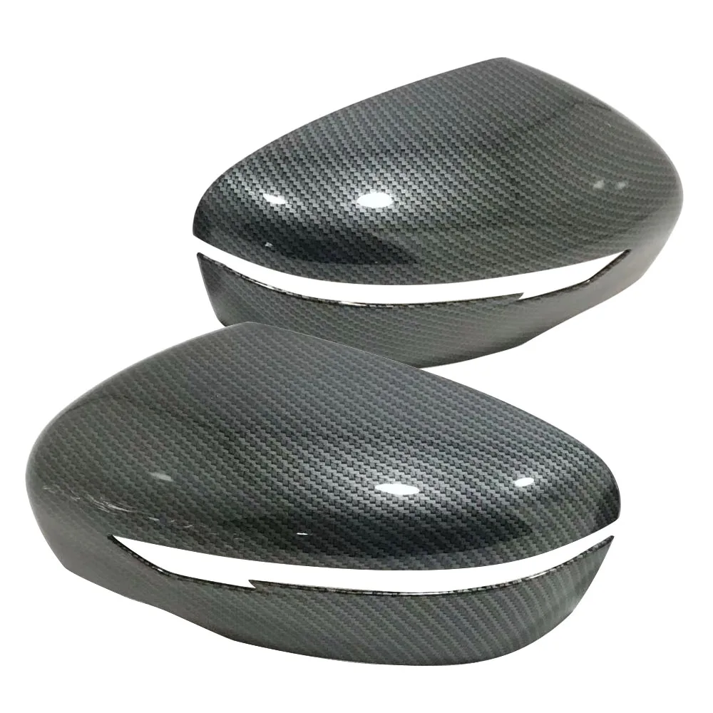 

Carbon Fiber Look Mirror Cover For Nissan Juke Accessories 2015 2016 2017 2018 Door Rear View ABS Plastic