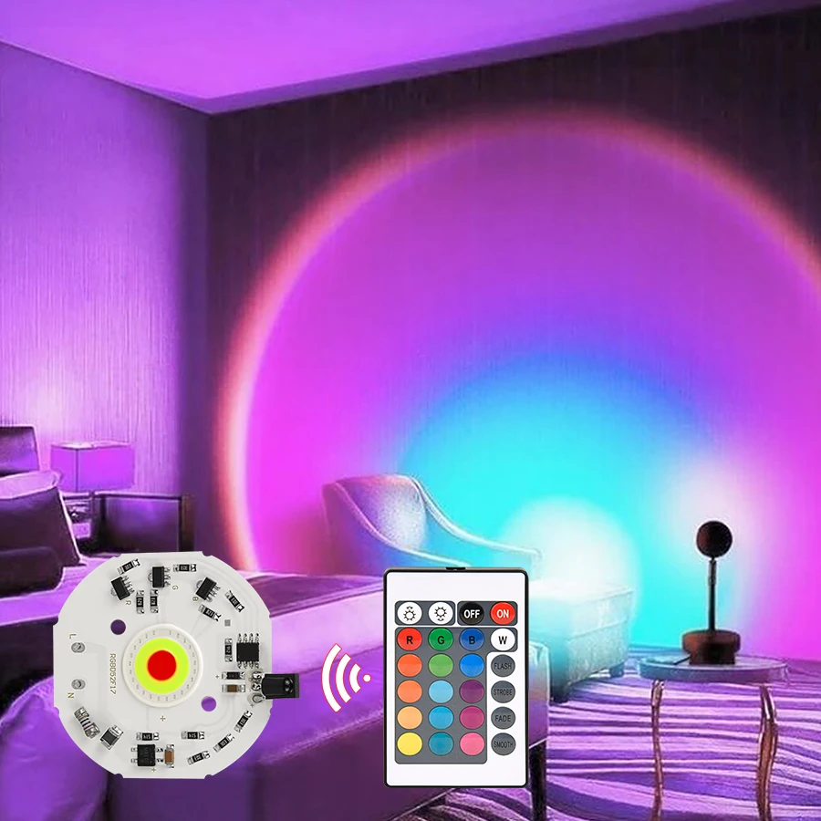 

10pcsSunset lamp beads+remote control---Dropshipping